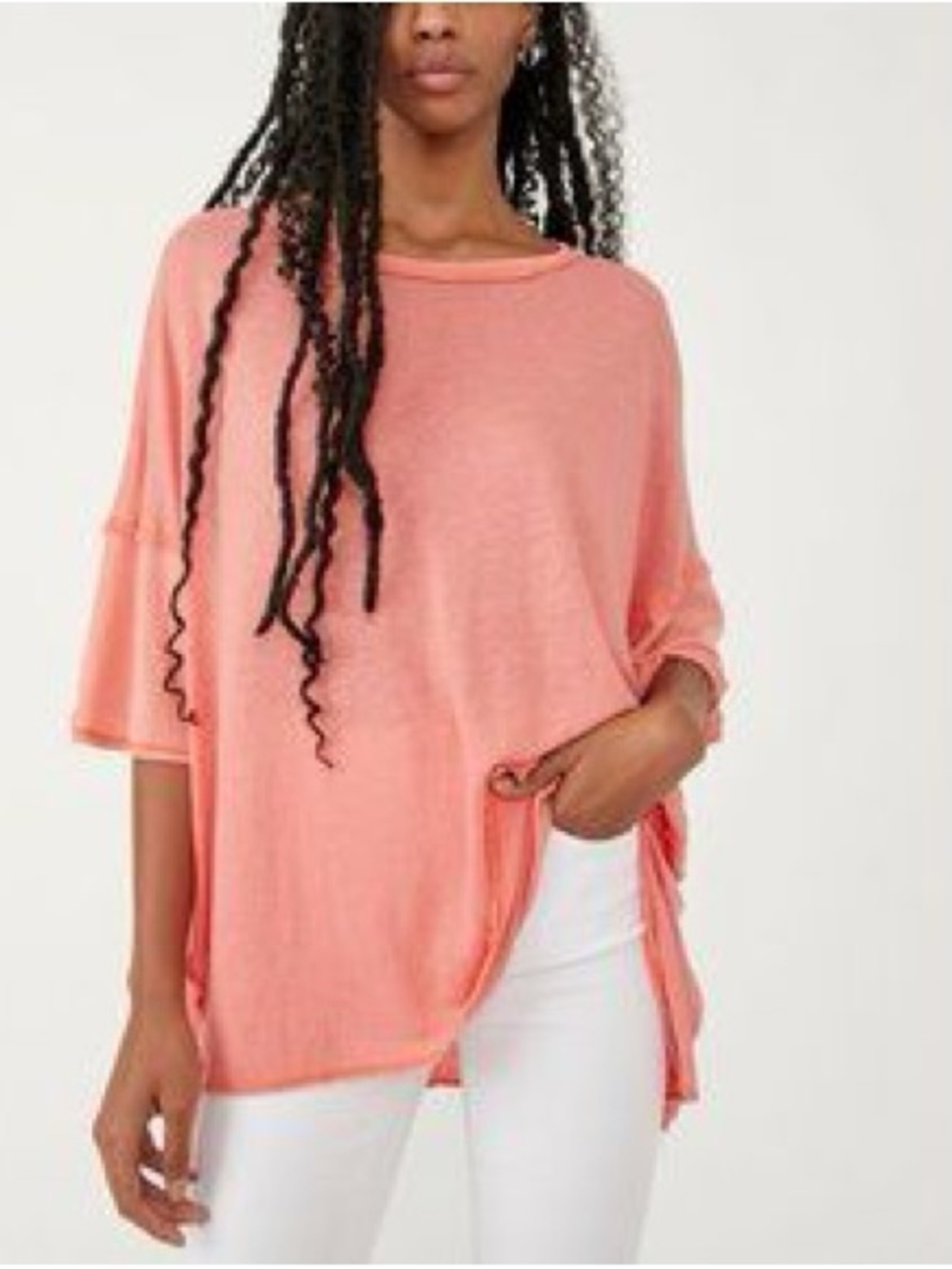 NWT Free People Diego Tee (dark coral)